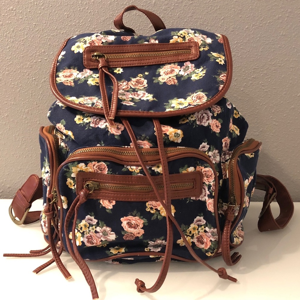 Forever 21 Floral Backpack
